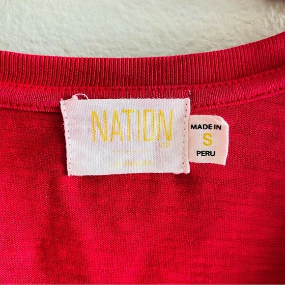 Nation LTD Mallory Flutter Sleeve Mini Dress in Heartbreaker Size Small Cotton - Picture 4 of 6